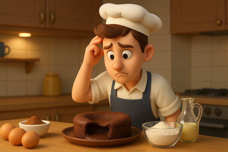 ガトーショコラが固まらない・沈む原因とは