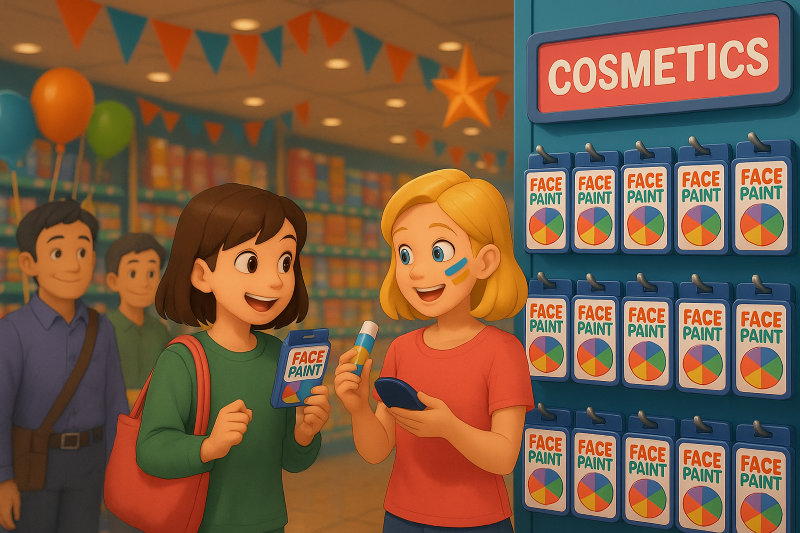 【まず結論】フェイスペイントはドンキで買える？人気コーナーと販売時期の特徴