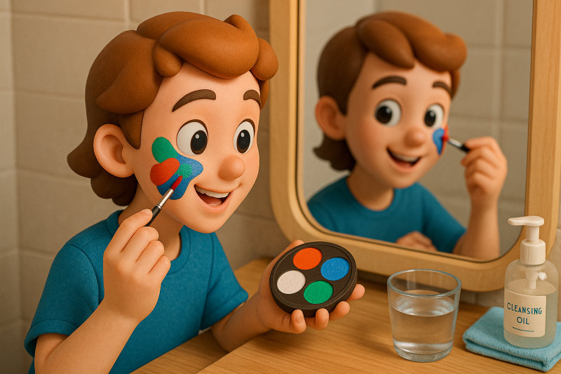 フェイスペイントの使い方と落とし方の基本