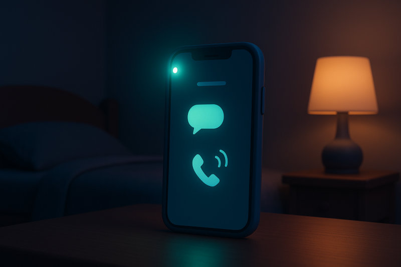 AQUOSスマホのランプってどんなときに光るの？