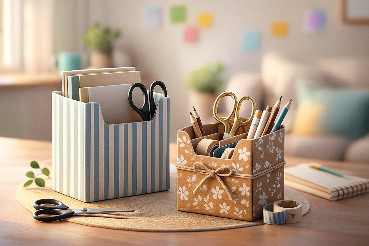 お金をかけずにおしゃれ収納！ティッシュ箱×紅茶箱で作る簡単リメイク術