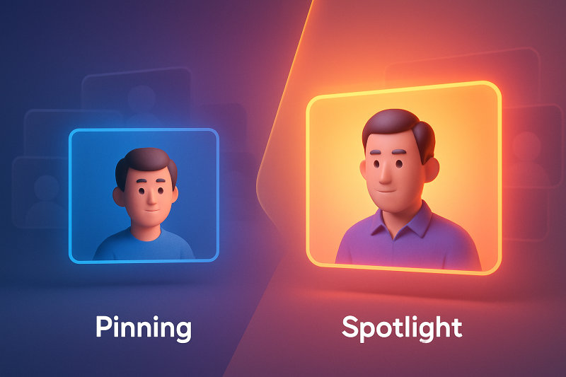 ピン留めとスポットライトの違いをもっとくわしく