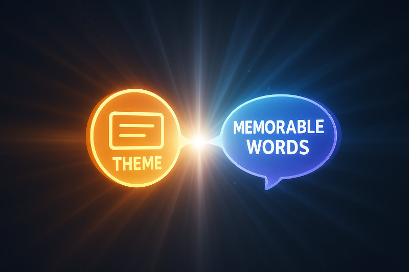 まず結論｜良いスローガンは「テーマ × 記憶に残る言葉」で作れる