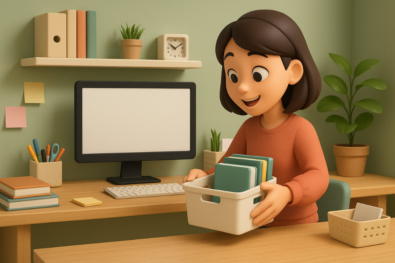 【ダイソー収納だけで完成】散らかったデスクが一瞬で整う神ワザまとめ