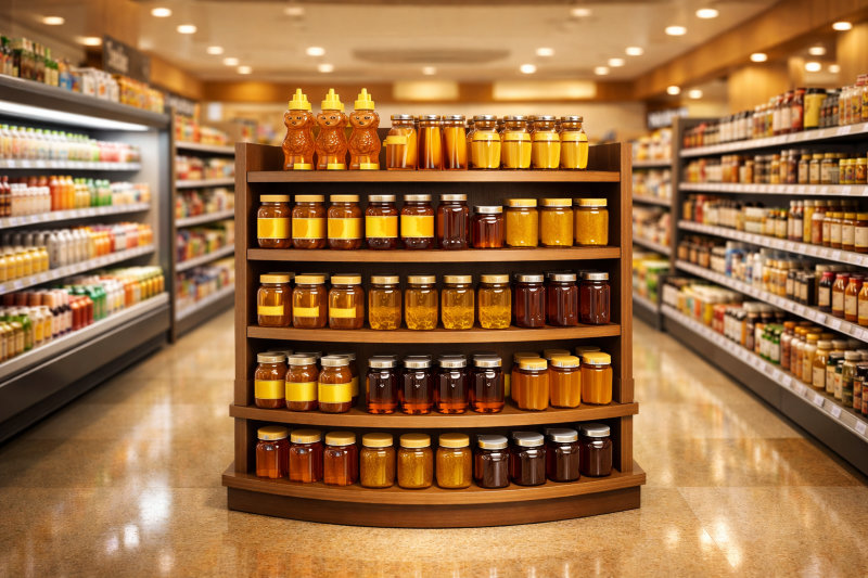蜂蜜が売っている場所を一目で確認できる売り場早見ガイド
