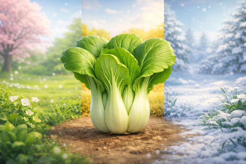 青梗菜1株の重さは季節で変わる？