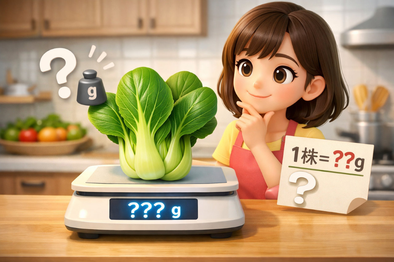 青梗菜1株は何グラム？実測でわかる重さ・カロリー・使い切り目安