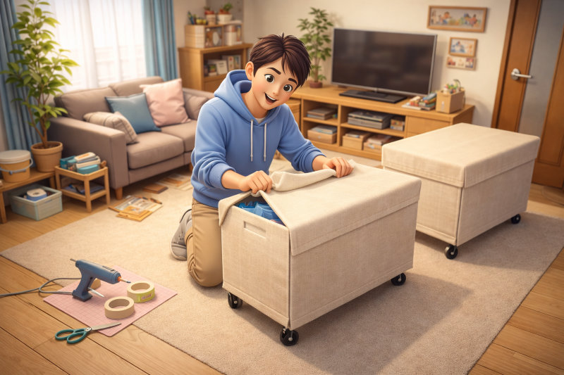 100均&プチプラでできる目隠し収納DIY