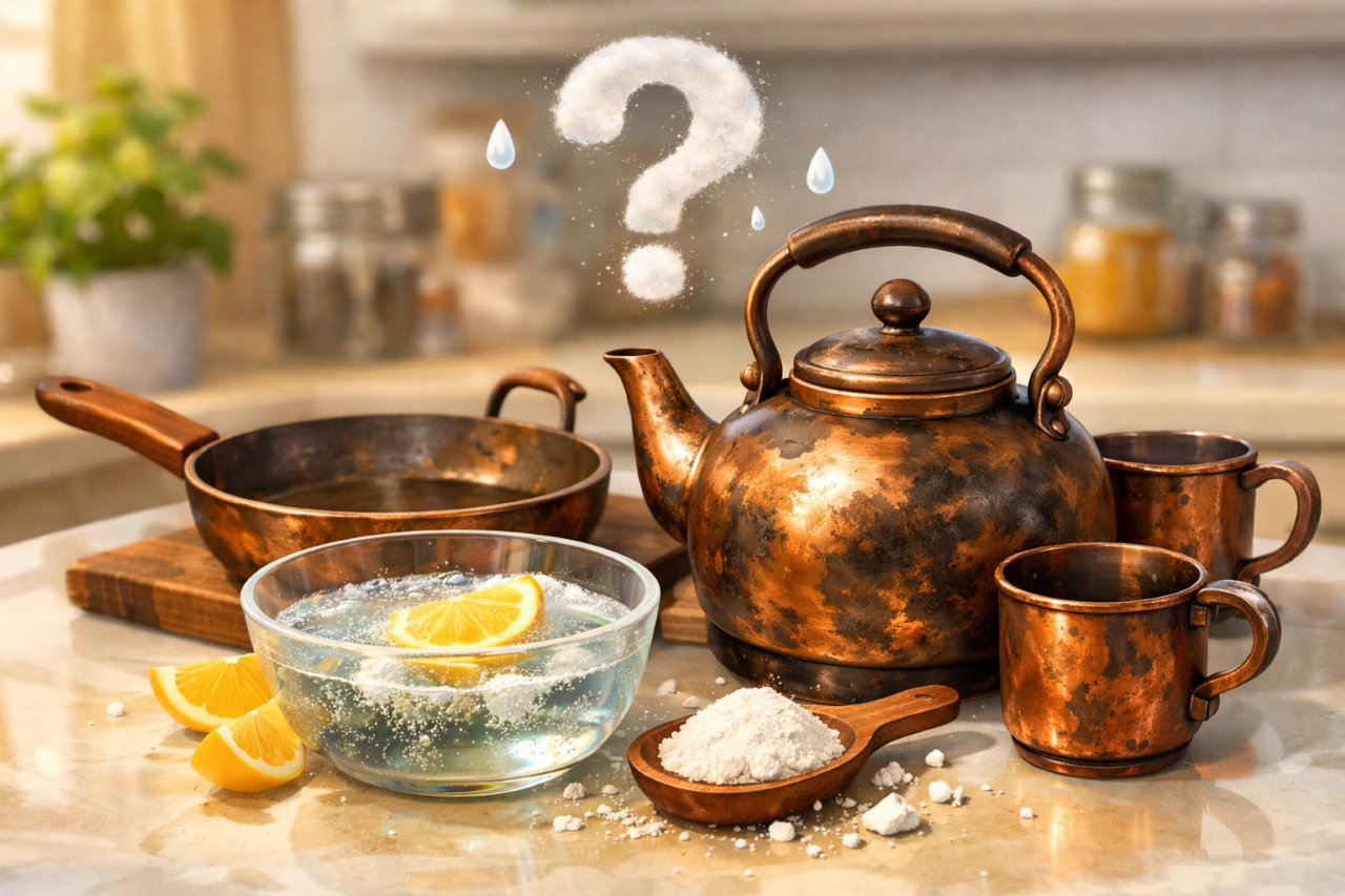 銅の黒ずみが気になったときに試しやすい、クエン酸を使ったやさしいお手入れ方法