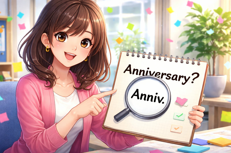 まとめ|迷ったら「Anniv.」を使えば問題なし