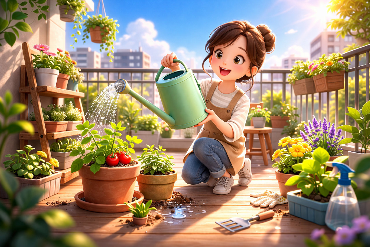 ダイソーのスリムじょうろでベランダ園芸が快適に｜使い方・注意点・向いている人をやさしく解説