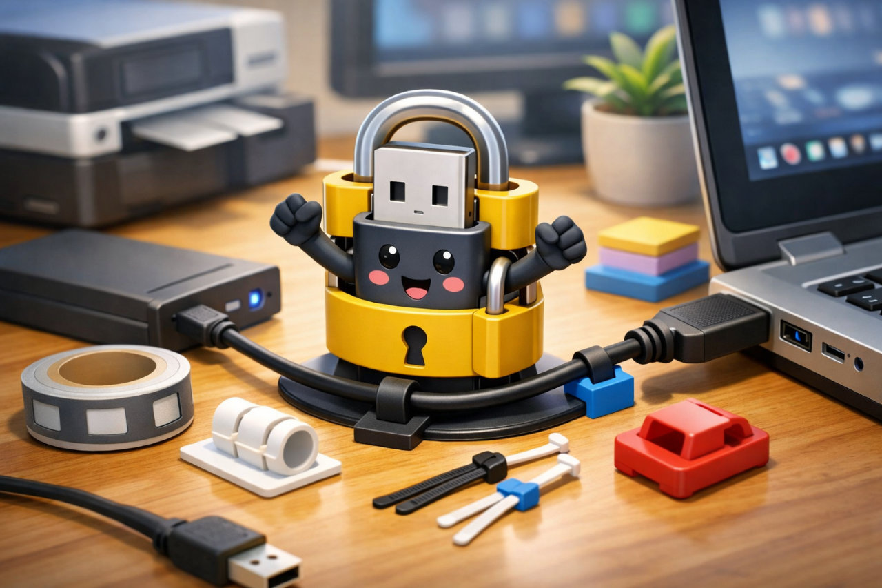【2026年版】USB抜け防止は100均で解決！ダイソー・セリアでできる簡単固定アイデア