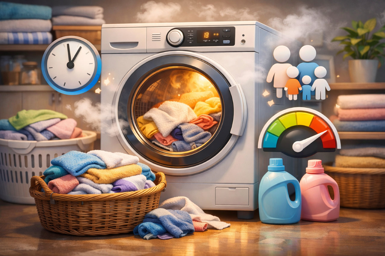 家庭用乾燥機の時間はどれくらい？家族人数別の目安と時短のコツがわかる完全ガイド