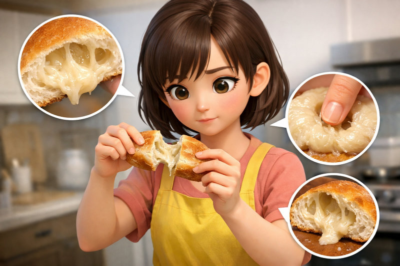 まず結論|小麦粉の生焼けは「見た目・触感・中身」で判断できる