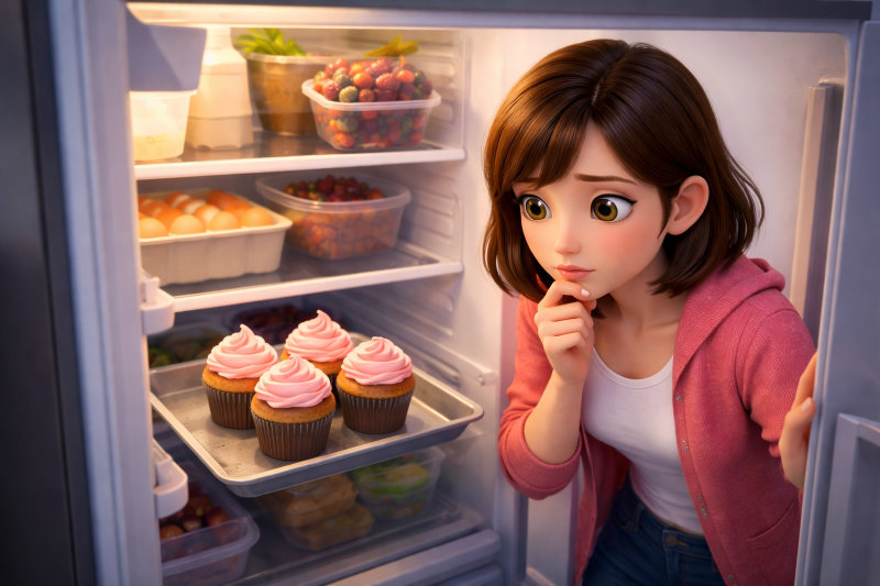 カップケーキが冷蔵庫で固くなる原因とは