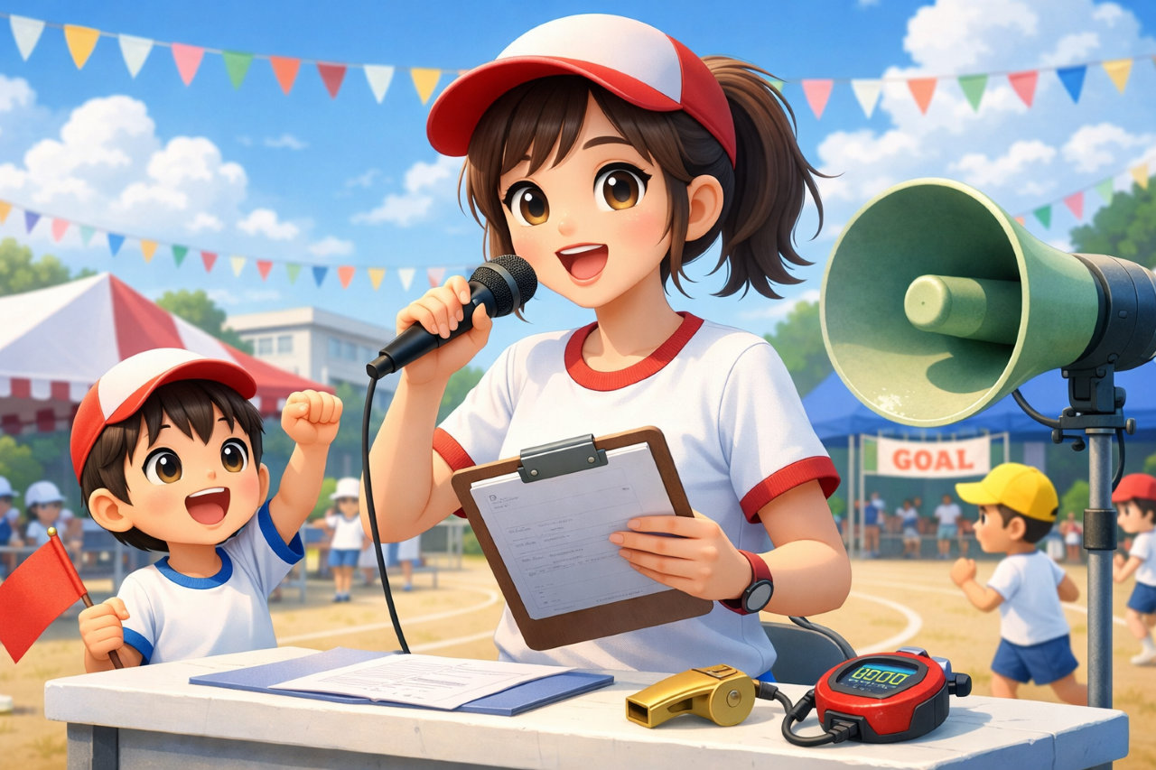 【そのまま使える】運動会のかけっこアナウンス例文集｜保育園・小学校で安心して読めるテンプレ
