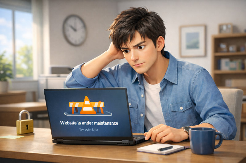 アクセス集中やメンテナンスで利用できない場合