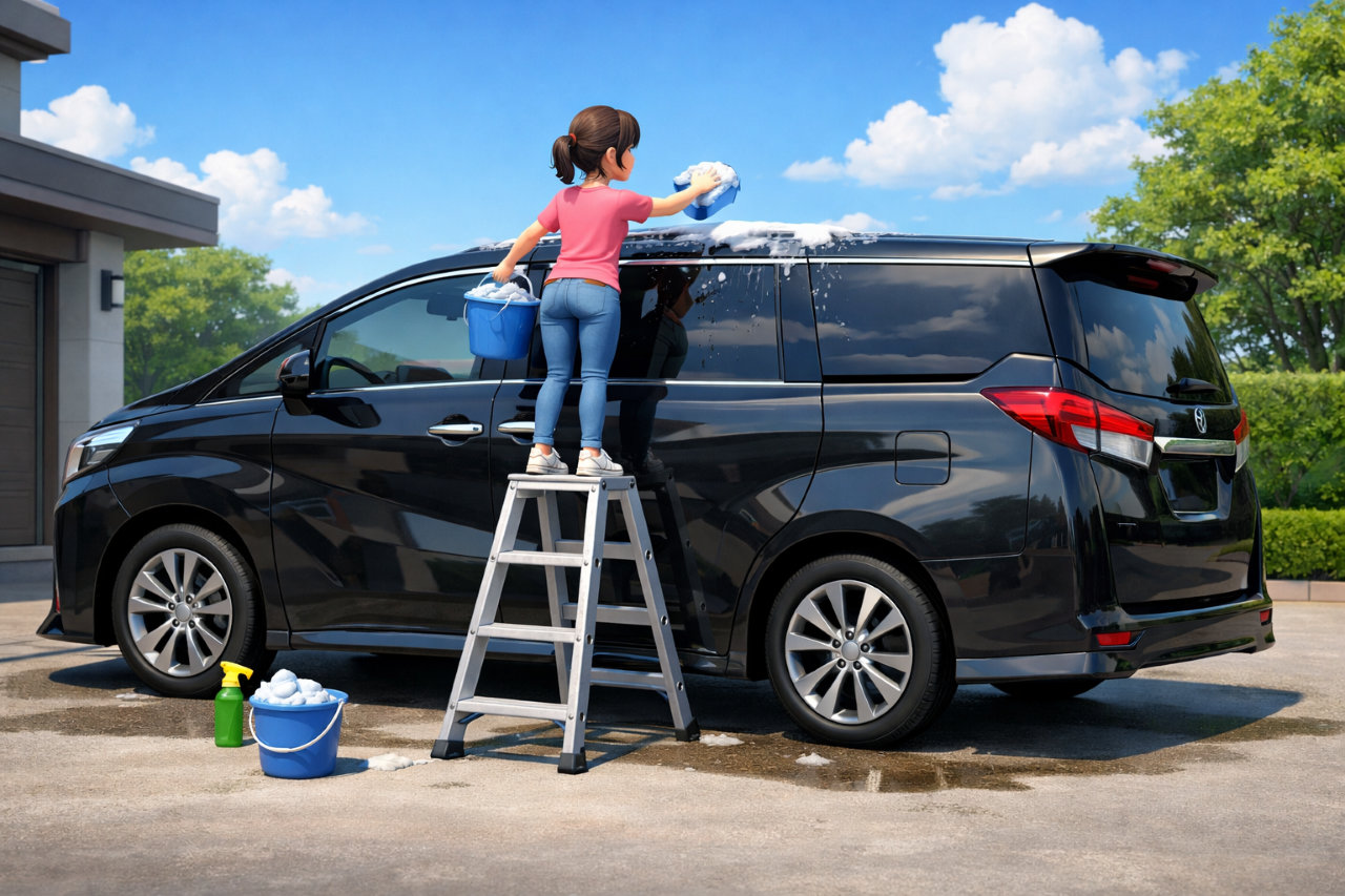 アルファード洗車に最適な脚立の高さは何cm？身長別のおすすめサイズと選び方を徹底解説