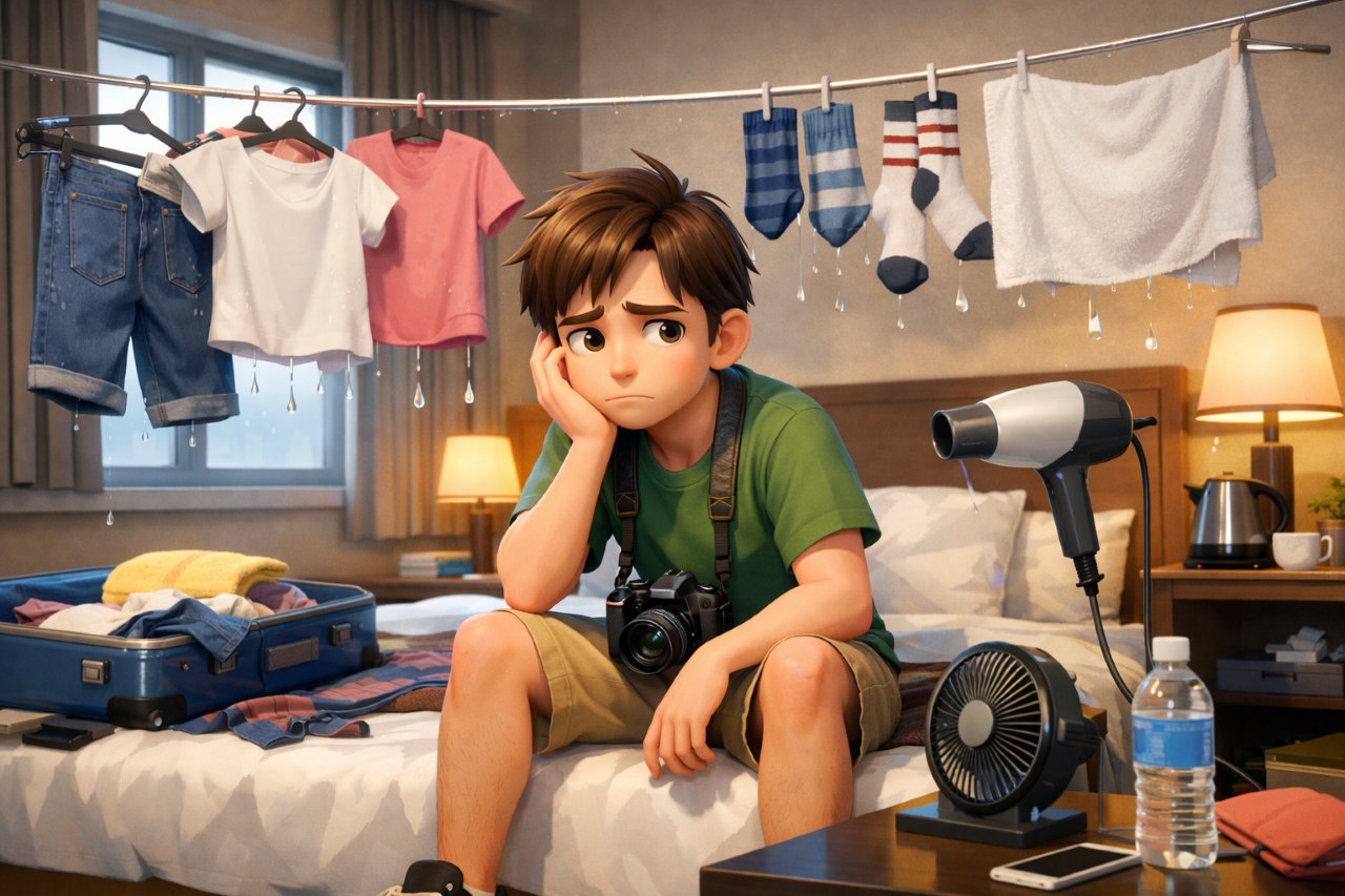 ホテルで洗濯物が乾かないときの進め方｜すぐできるコツを分かりやすく解説