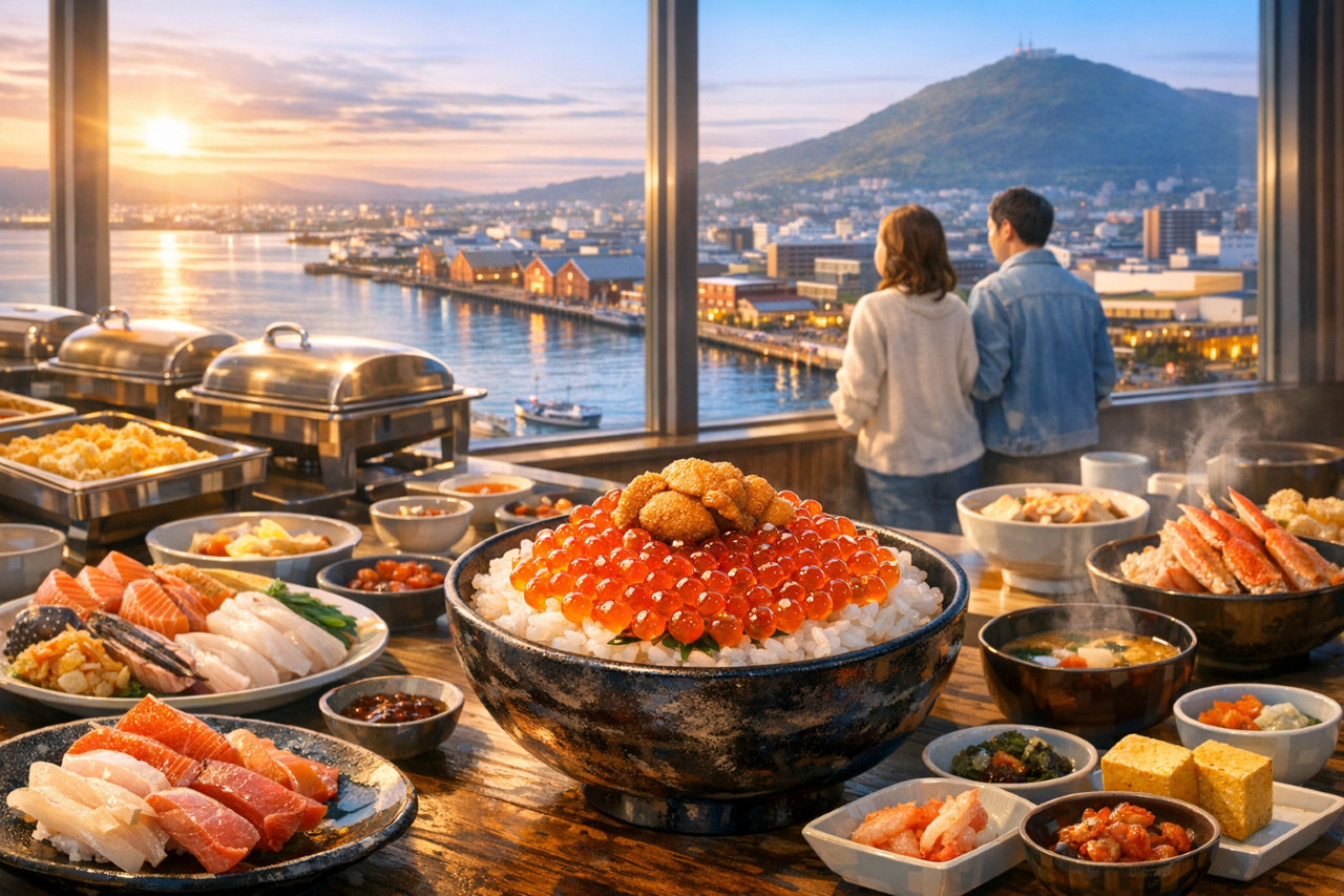 【2026年最新】函館で朝食が美味しいおすすめホテル7選｜海鮮丼・いくら・絶景をやさしく比較