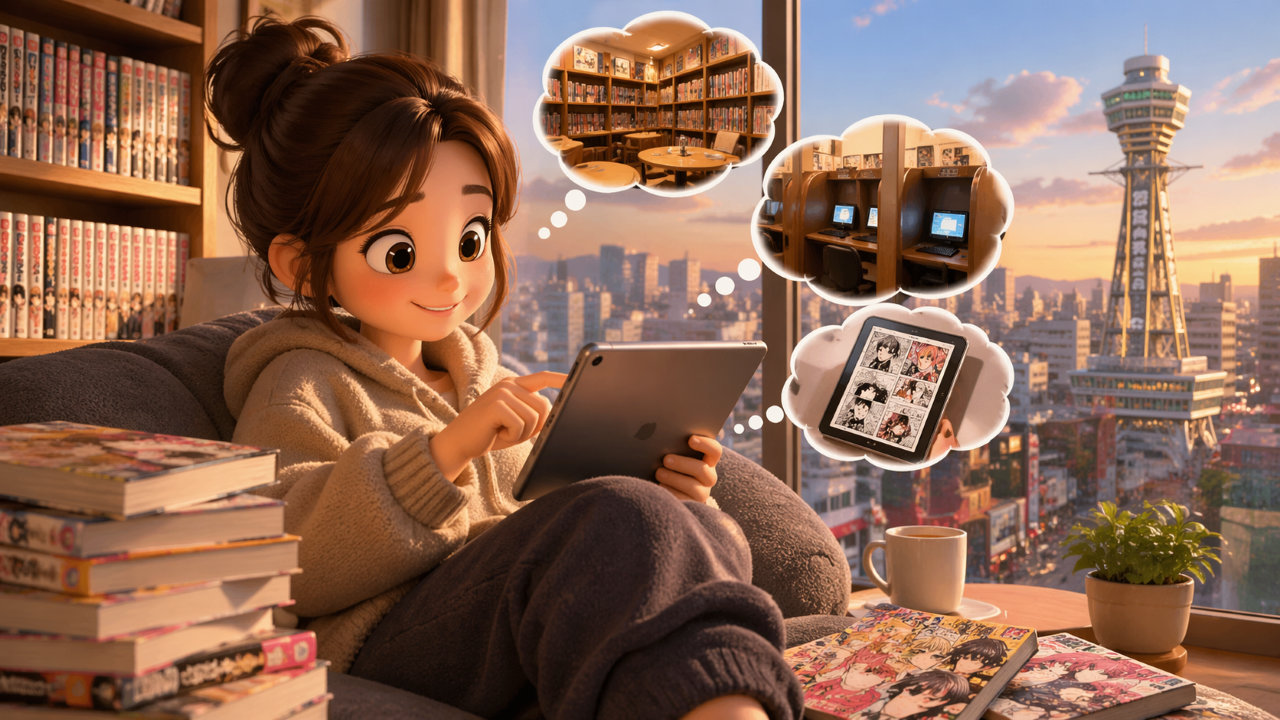 大阪で漫画をお得にたっぷり楽しむガイド｜図書館・ネカフェ・電子を徹底比較
