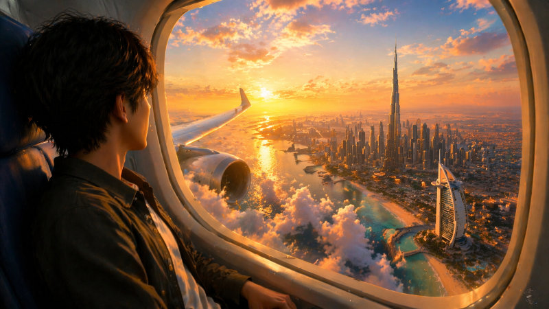 【結論】日本からドバイまでの飛行時間は？一目でわかる早見表