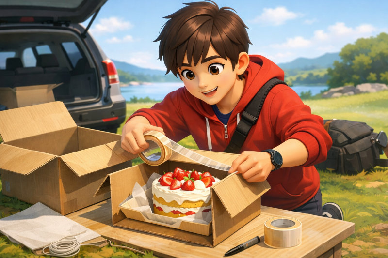 段ボールで作る手作りケーキ箱の作り方