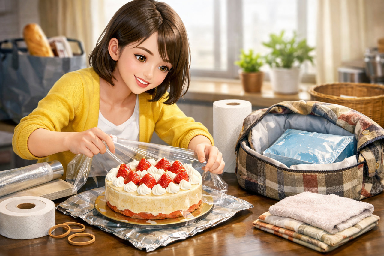 ケーキ持ち運びで箱がなくても安心！崩さず運べる代用品と簡単なコツをやさしく解説