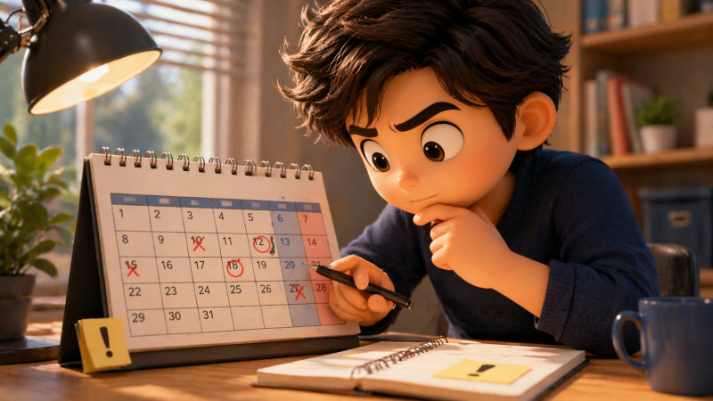 暦日数の計算で注意すべきポイント