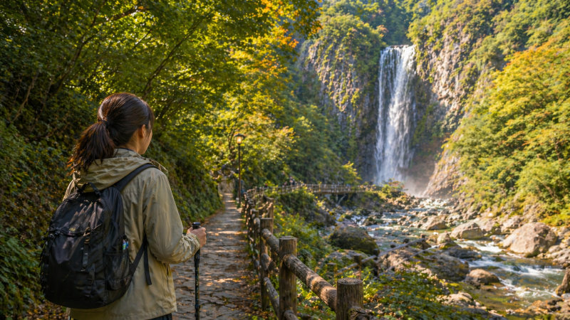 箕面の滝までの所要時間と距離の目安