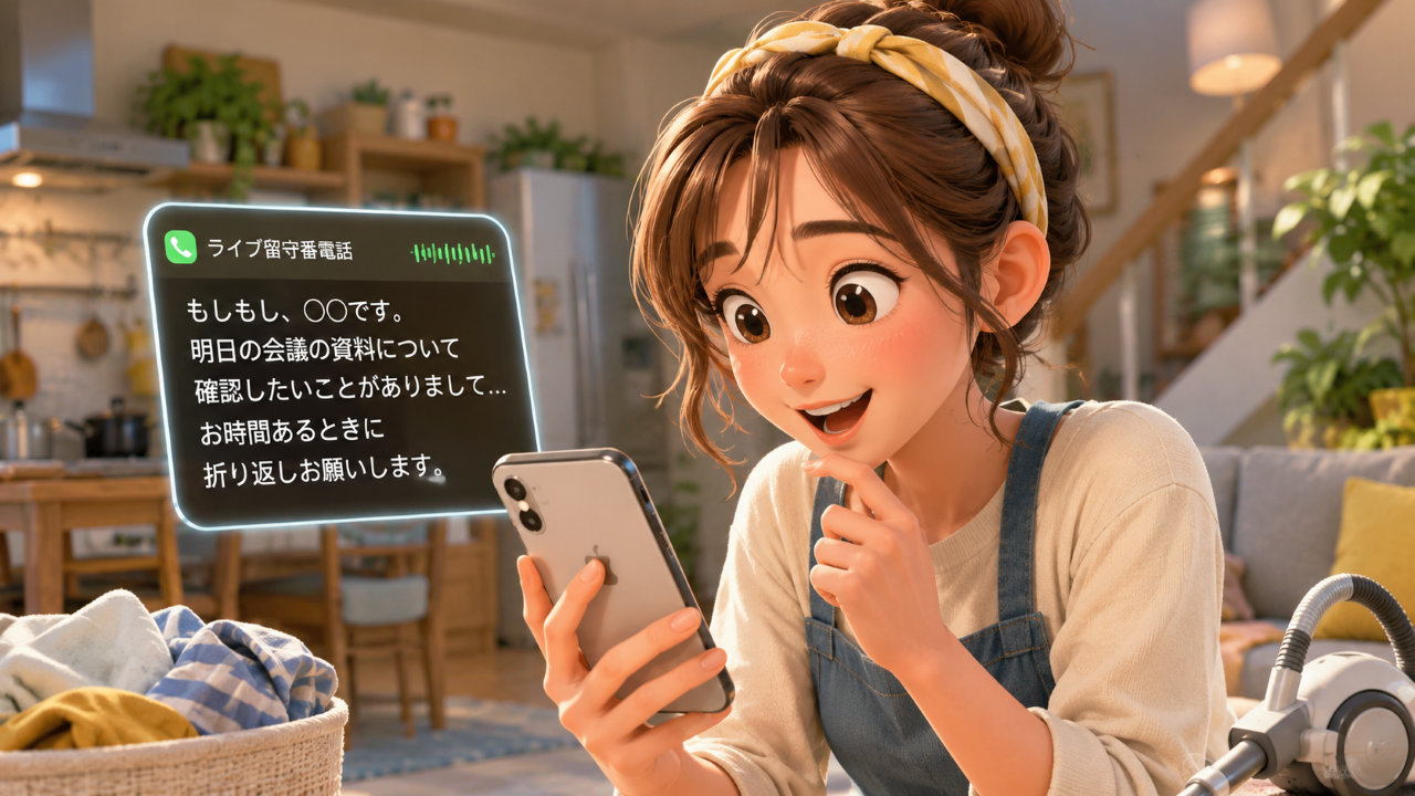 iPhoneの留守電を文字起こしでかんたん確認｜ライブ留守番電話の設定方法と便利な使い方