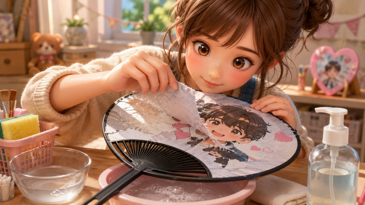 【簡単＆綺麗】うちわの紙を破らず剥がす方法！中性洗剤でスルッと外せるコツ