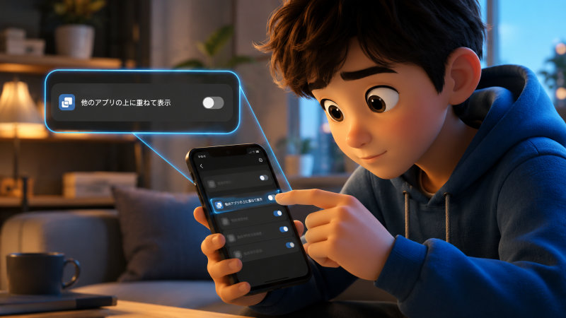 スマホのオーバーレイを解除・オフにする方法