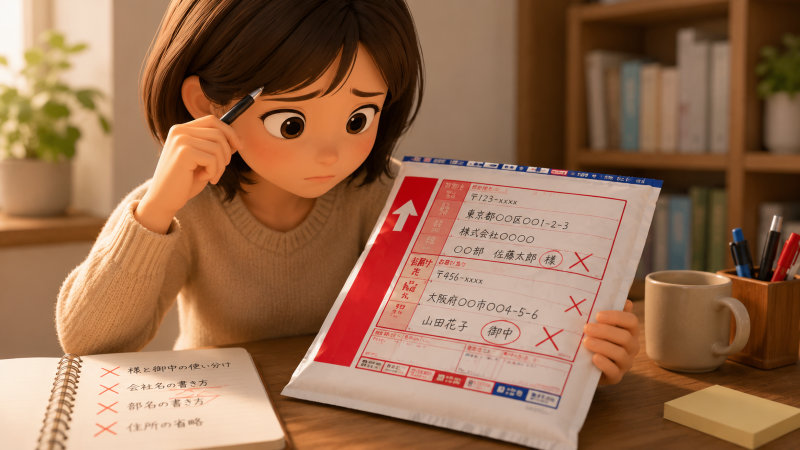 レターパックの宛名でよくある間違い