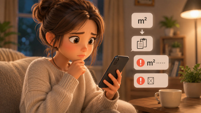 「m²」をコピペで使うときの注意点（コピー できない／表示 されない 対策）