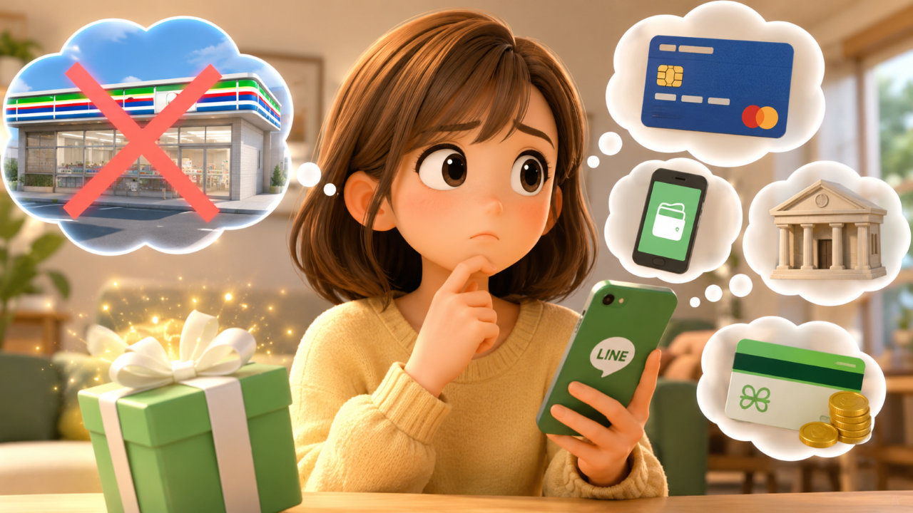LINEギフトはコンビニ払いできなくても大丈夫｜現金で支払う方法とおすすめ代替手段7選