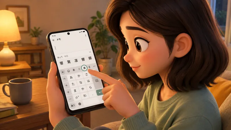 Androidで出てこない漢字を入力する方法
