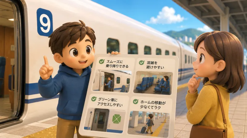 新幹線で9号車しか乗らない理由とメリットまとめ